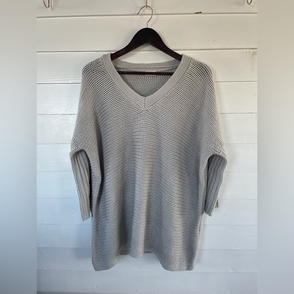 Oversized Light Grey Noisy May Knit Sweater - Picture 1 of 10